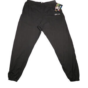 Vintage 90s Spalding Russell Sweatpants Solid Black Basketball Sports Size XXL